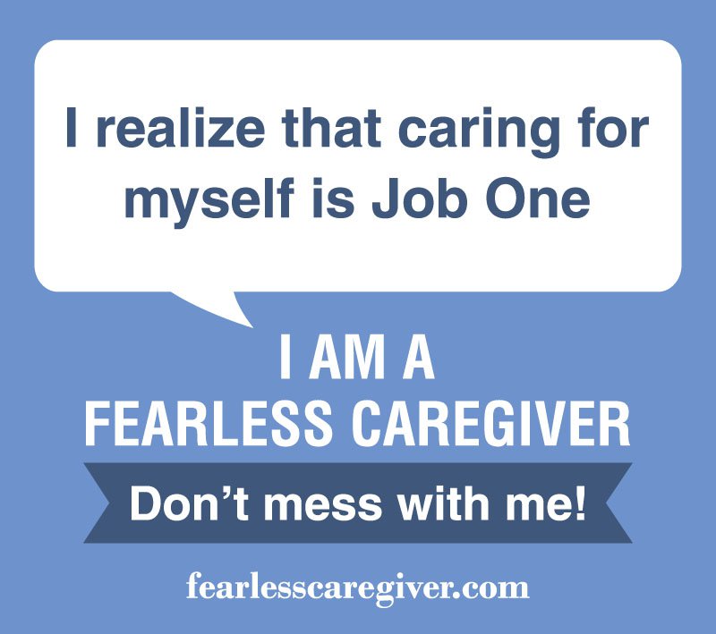Caring for Myself - Fearless Caregiver Graphic