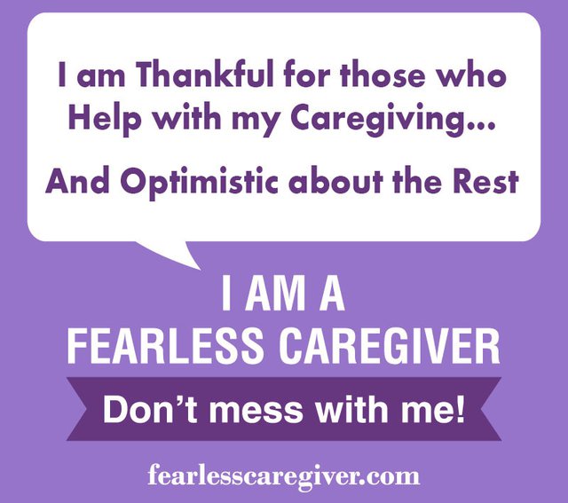 I am Thankful for those who Help with Caregiving... And Optimistic about the Rest